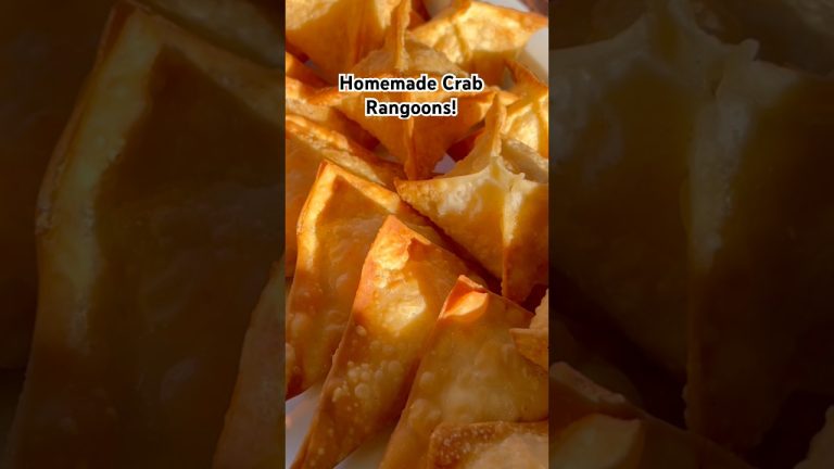 Homemade Crab Rangoons Recipe! #recipe #baking #dessert #apetizer #food #cooking #shorts #foodie