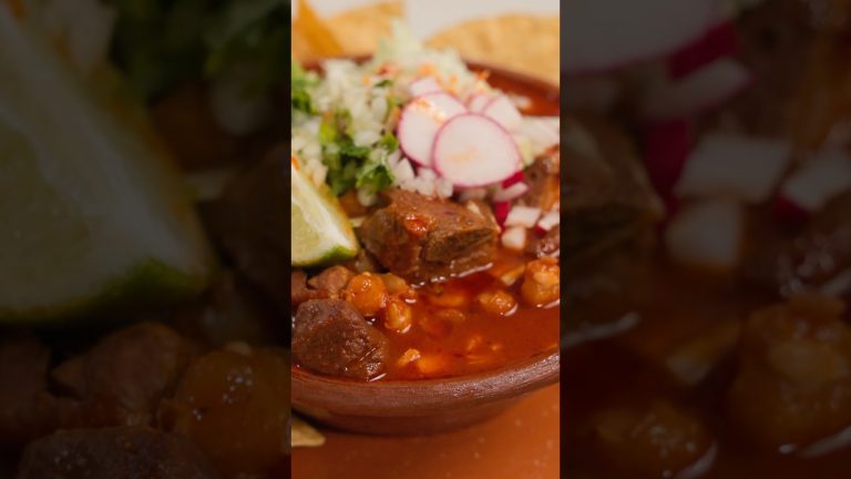 Instant Pozole Rojo Recipe Red Pork Pozole #shorts