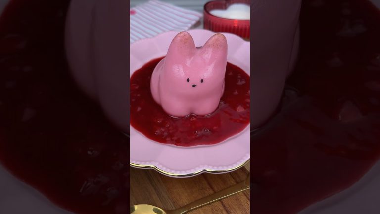 Jiggly Cat Pudding Dessert 🍮🐱 #baking #dessert #korean #jello #gelatina #kawaii #pudding #nobake