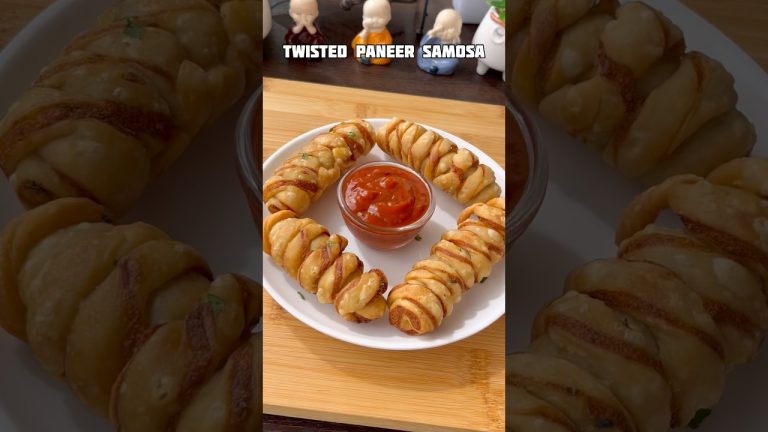 Twisted paneer samosa #shorts #recipe #snacks #samosa #potato #shortsfeed #trending #viral #cooking