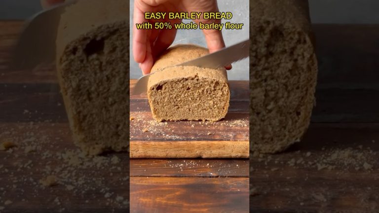 Easy Greek Barley Bread #recipe #baking #bread #barley