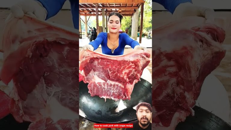 How to cook pork and crape recipe #shortsfeed #shorts #cooking #mukbang #food #recipe @rabi196