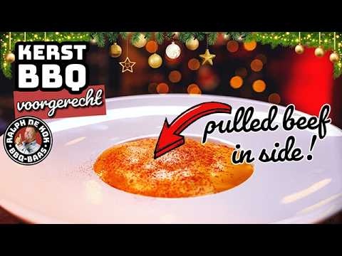 BBQ KERSTMENU 2025 op de kamado! Voorgerecht: pulled beef verrassing!