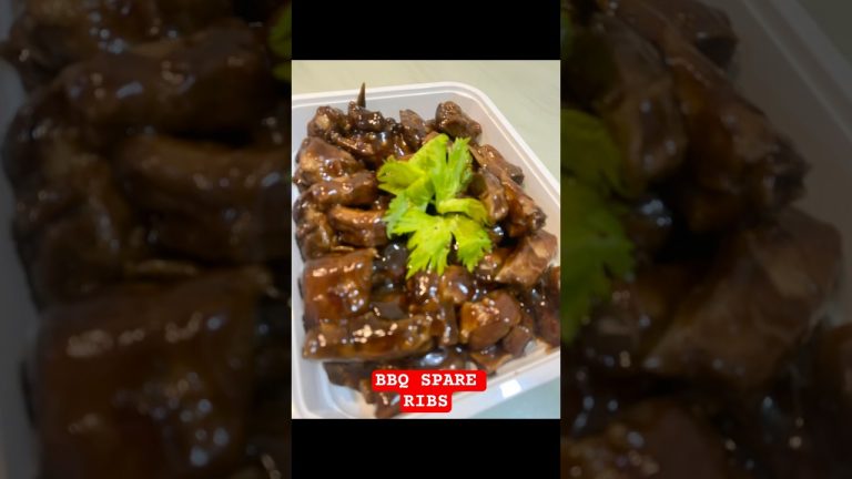Pork bbq spare ribs