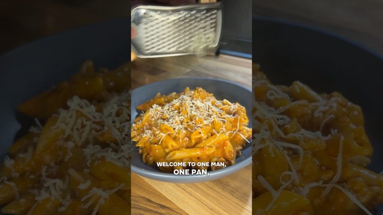 1 Man 1 Pan, A series of single portion recipes made in 1 pan. Episode 1 – Creamy Sausage Pasta!