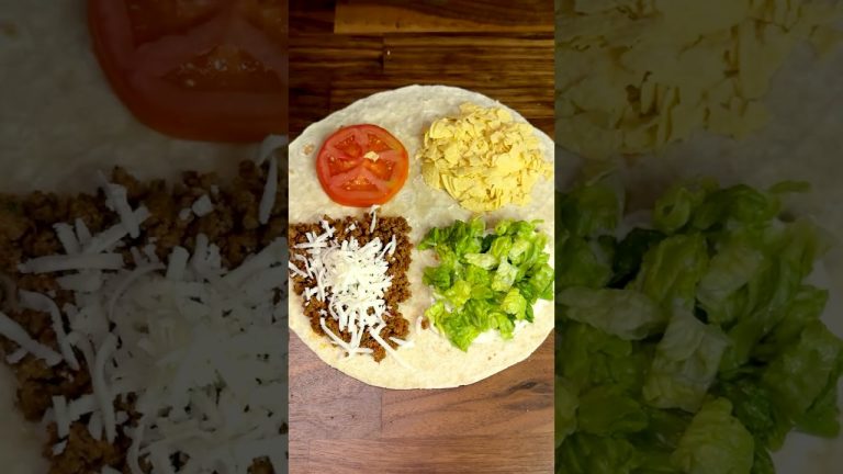 Beef Tortilla Wrap! High-protein Breakfast #shorts