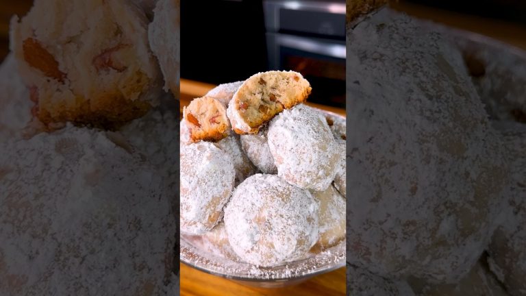 Mexican Shortbread Wedding Cookies Easy Recipe Besitos de Nuez #shorts