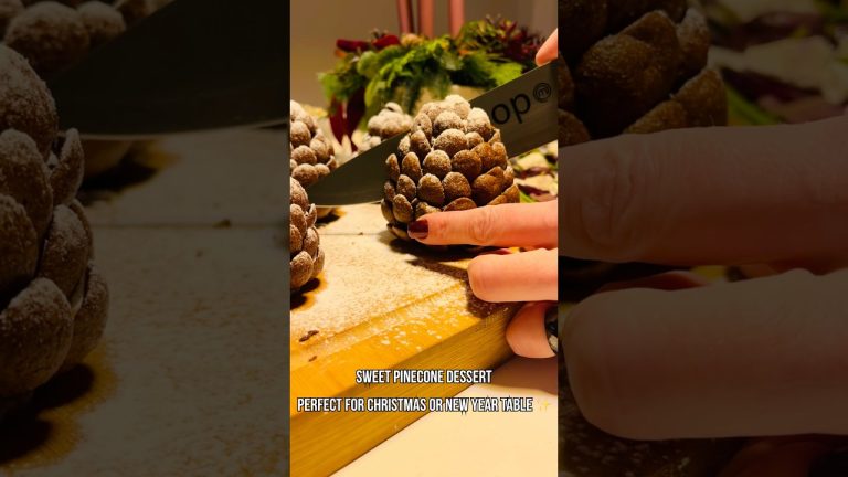 How to Make a Chocolate Pinecone Dessert | No-Bake Christmas Recipe 🌲🍫 #shorts #shortsvideo