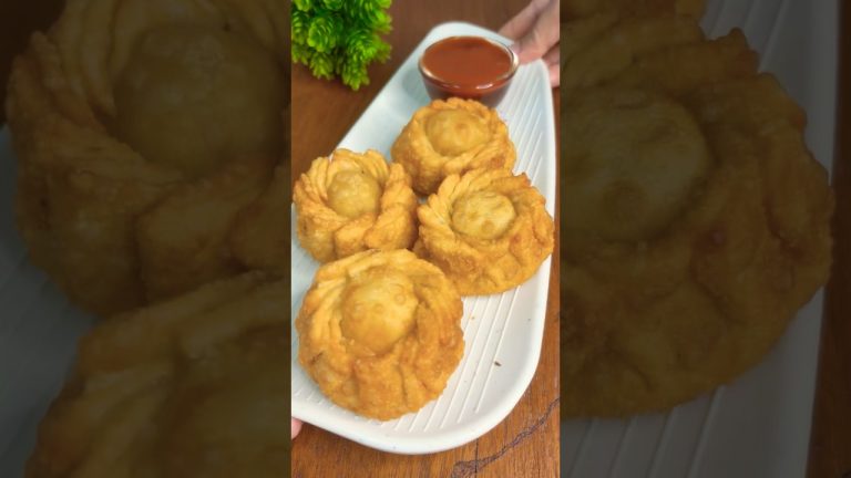 Viral Samosa Flower recipe #shorts #recipe #food