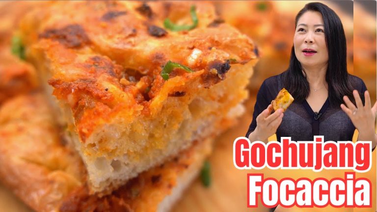 ❗️SO ADDICTIVE 🌶Spicy 🧄Garlic Gochujang Focaccia Bread Recipe🥖  고추장 포카치아 빵