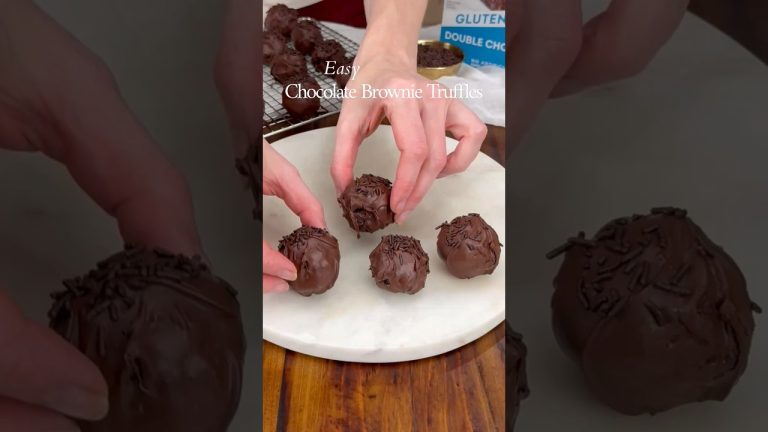 Easy Chocolate Brownie Truffles #easyrecipe #brownies #shorts