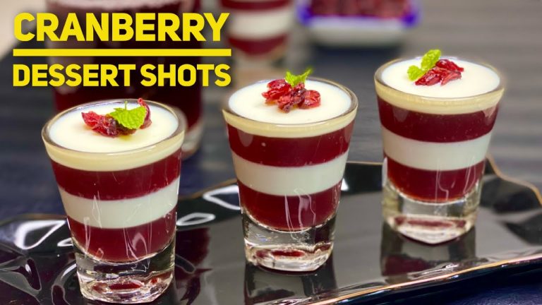 Cranberry Dessert Shots | No Bake Dessert Cup Recipe | Eggless Dessert Idea