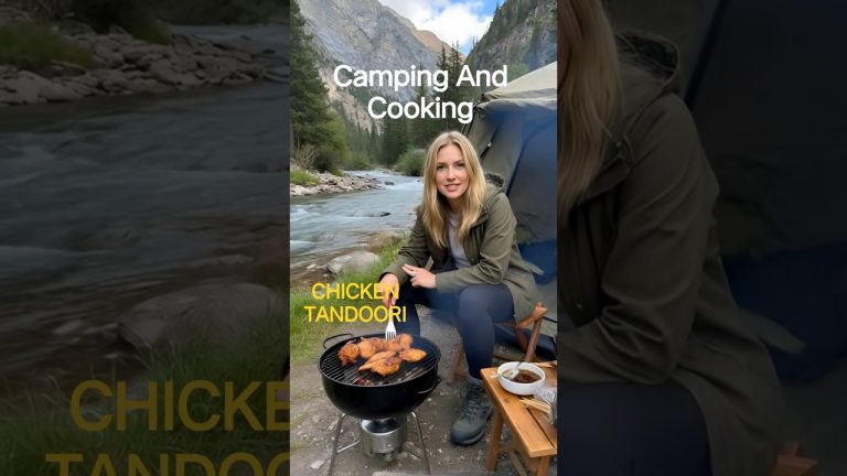 Outdoor Camping and Cooking Chicken Tandoori #cooking #camping #chickentandoori
