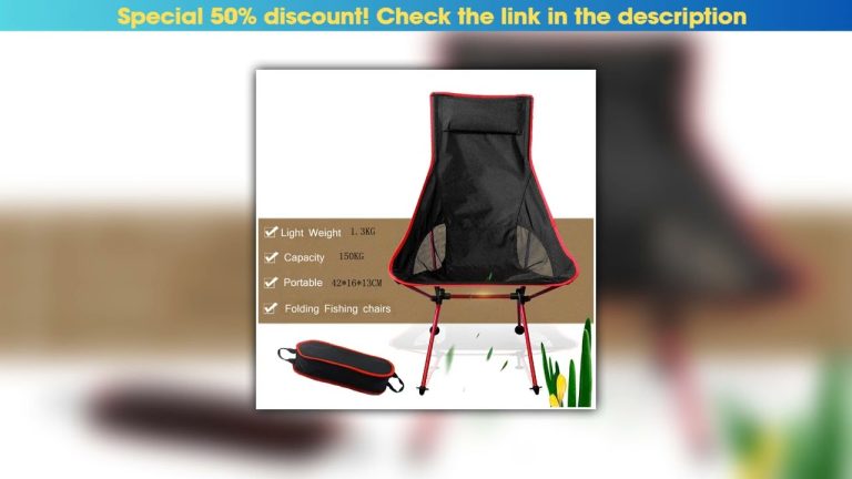 Top Portable Collapsible Chair Fishing Camping BBQ Stool Folding Extended Hiking Seat Garden Ultral