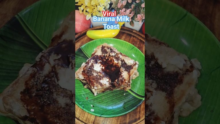 Bread Banana Milk Toast # Chocolate Toast #easyrecipe #viralvideo #shortvideo