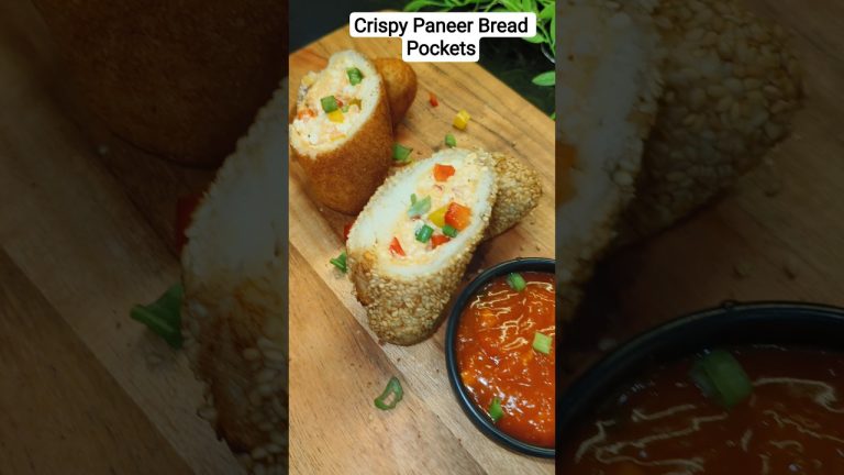 Crispy Paneer Bread Pockets #foodie #easyrecipe #shorts