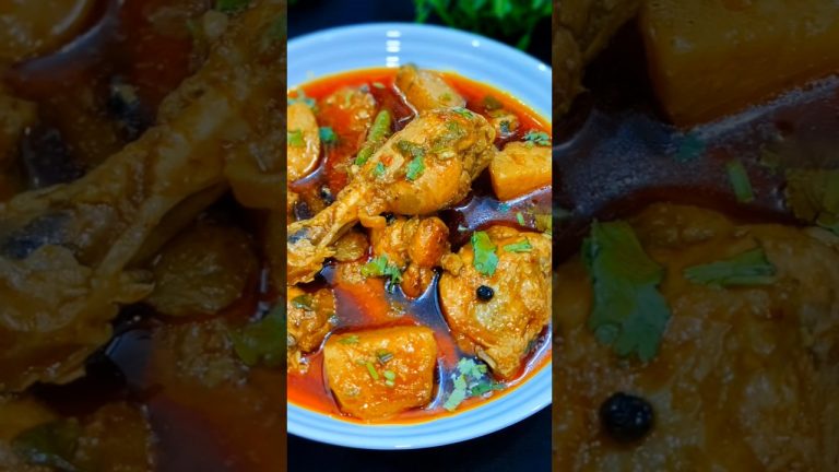 Chicken Aloo Masala Gravy | Shorba Gosht Recipe | Masala Chicken Curry #aloogosht #recipe #shorts
