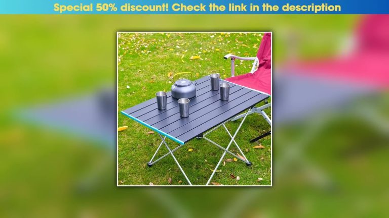 Review BLUESDEER Ultralight Folding Camping Table Foldable Outdoor Dinner Desk High Strength Alumin