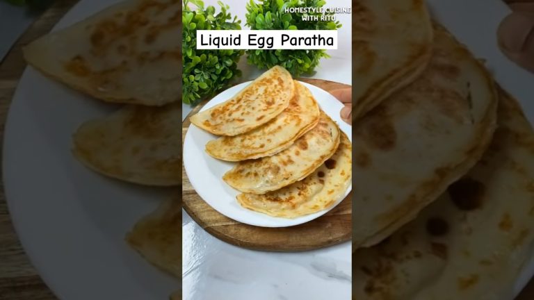 Liquid Dough Egg Paratha #shorts #viralrecipe #breakfast #recipe