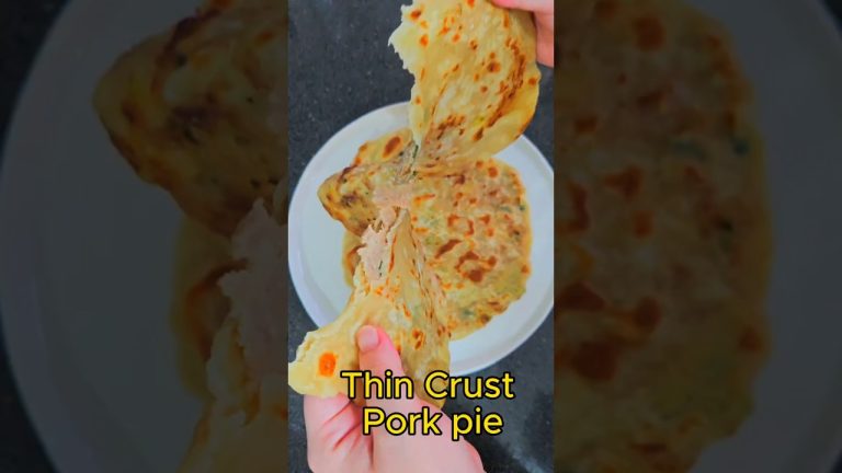 Thin Crust Pork pie! #pie #Pork #easyrecipe #shorts
