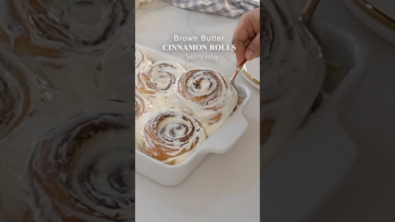 Brown Butter Cinnamon Roll #recipe #baking #homemade #shorts