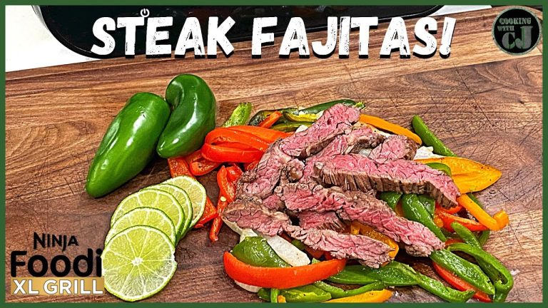 NINJA FOODI GRILL STEAK FAJITAS! | Ninja Foodi Smart XL Grill Recipes!