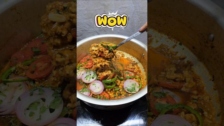 Keema Fry New Recipe 😋🤩 #food #cooking #chicken #shorts