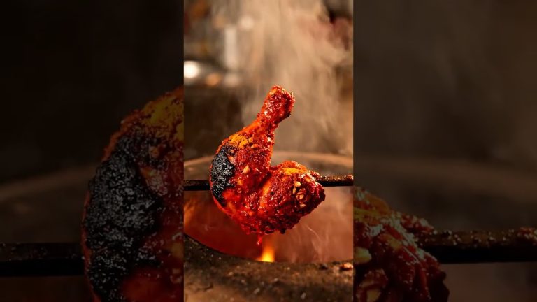 Tandoori Chicken Leg Grilled Over Natural Flames #recipe #tandoori #streetfood