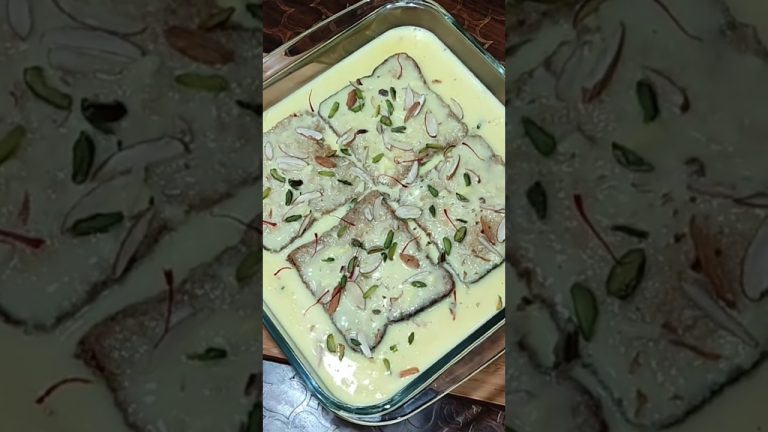 Bread Dessert Recipe | Bread Custard | Shahi Tukda #breaddessert #shorts