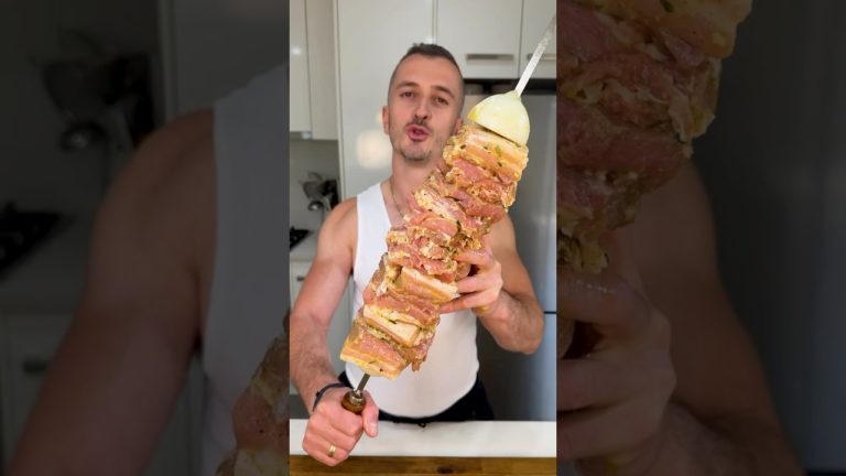 Pork Souvla Recipe (Charcoal Rotisserie Slow cooked)