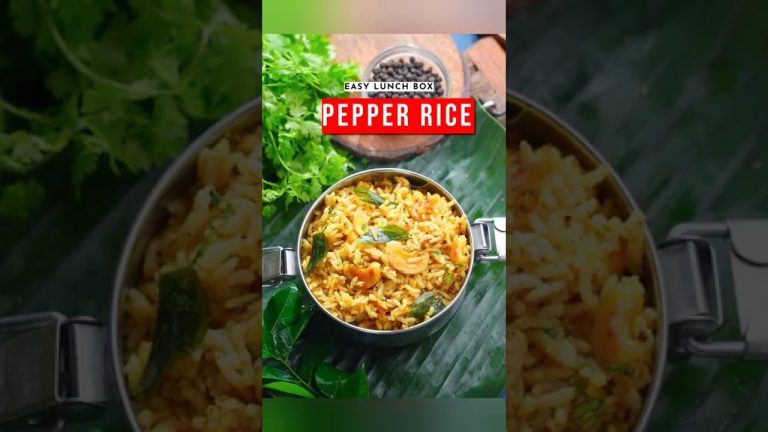Instant Lunch Box Recipe Pepper Rice !!