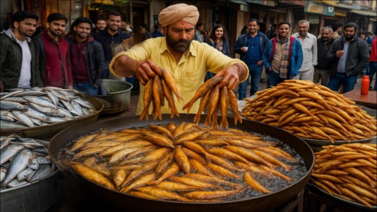 BANGLADESHI MASAL FISH FRY & GRILLED FISH BBQ &  JUICEY PRAWN KARAHI | STREET FOOD SEAFOOD COOKING