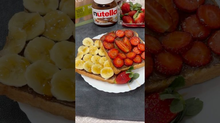 Yummy strawberry banana breakfast recipe 🍓🍌😋
