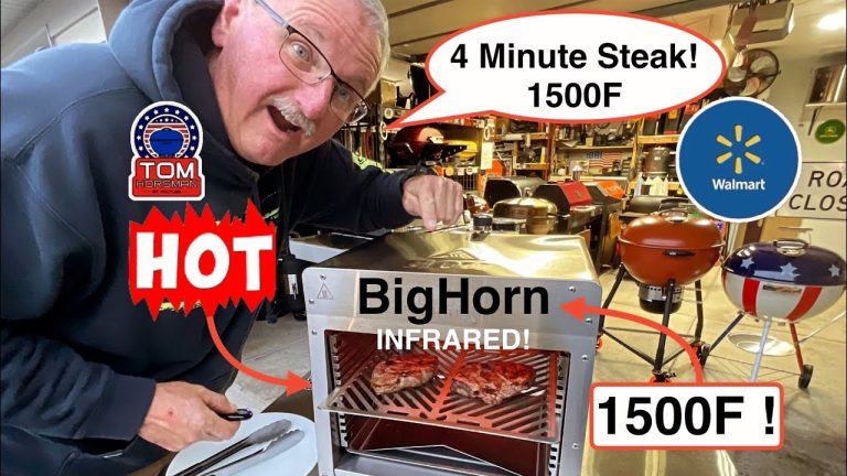 BigHorn Large Infrared 1500F Grill! / Only $218.00 At Walmart! / 4-Minute Steak!