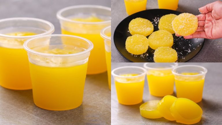 EASY NO-BAKE SOFT & SWEET LEMON DESSERT RECIPE | LEMON JELLY DESSERT #Shorts