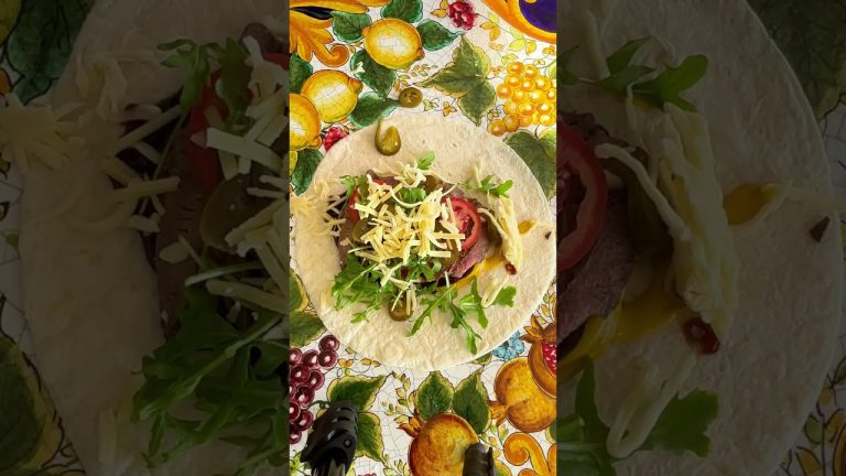 Day 4 Mustard BBQ Steak Wrap!#shortsfeed