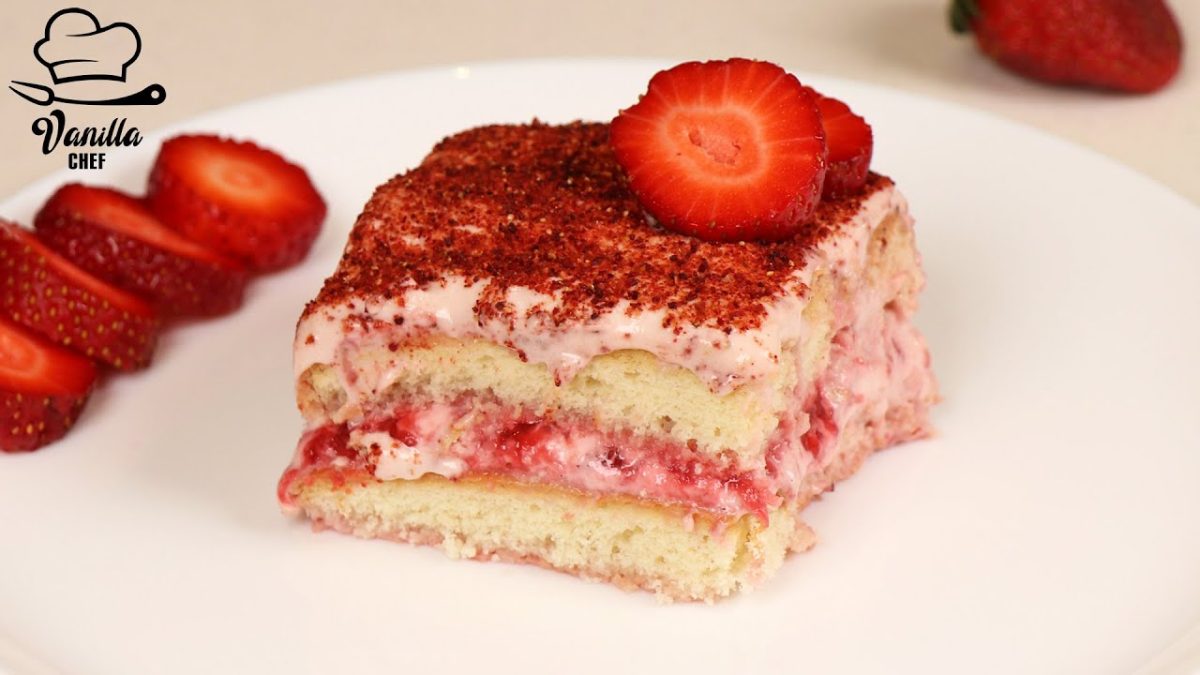 Easy Strawberry Tiramisu Dessert Recipe! 🍓