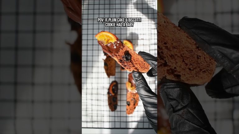 Plum Cake Inspired Biscotti #recipe #shorts