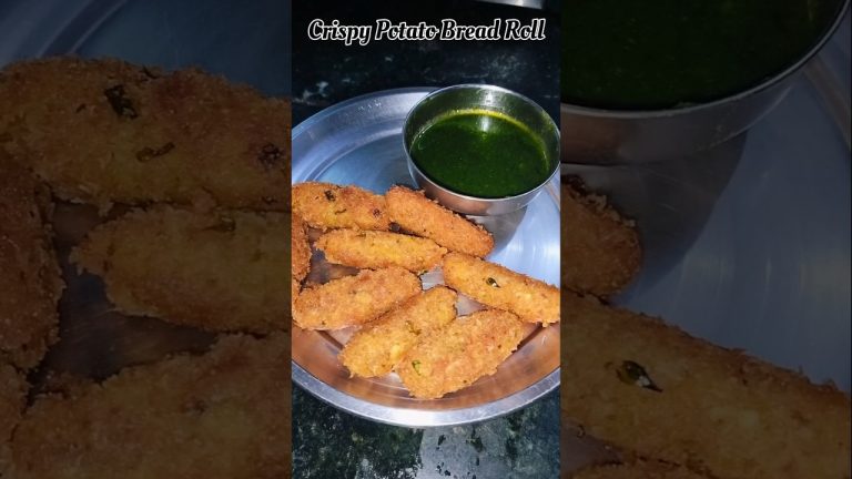 Crispy Potato Bread Roll 😍#shots #viral #crunchy #snacks #food #cooking #recipe #youtubeshort