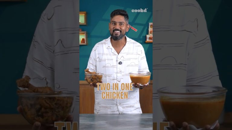 One chicken = Two dishes! Chicken Kuzhambu + Varuval 😋😍