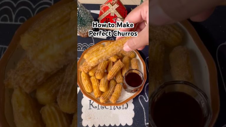 How to Make perfect churros with Chocolate sauce( No oven Easy Recipe#food#churros#dessert#shorts