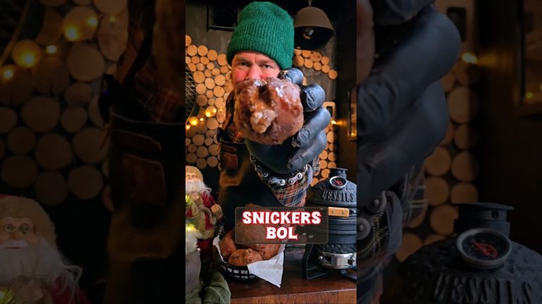 snicker bol – oliebol snickers stijl op de bbq airfryer of oven