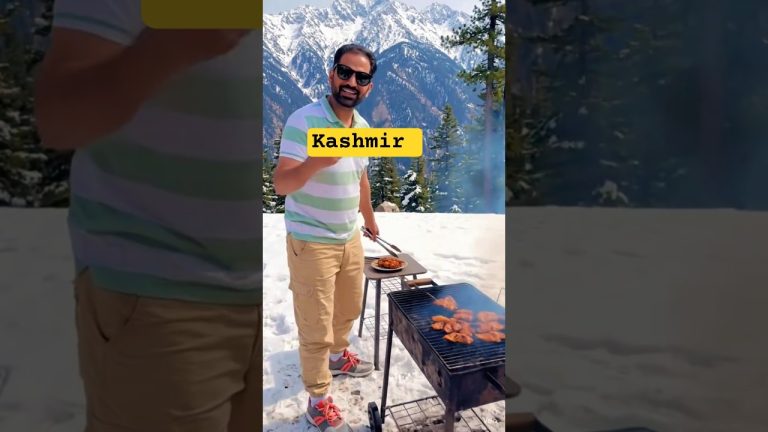 #kashmir | BBQ in Snow ❄️🔥 | Gulmarg Kashmir  #Shorts