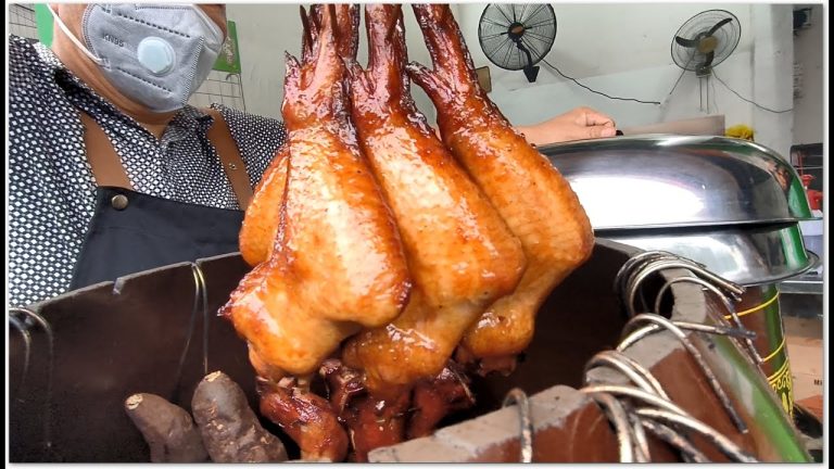 大陸路邊吊燒雞翼 我鍾意食 BBQ Roast Chicken Wings Chinese Street Food 街頭燒鵝燒鴨 非常好食啊 一元一隻月餅 中山坦洲美食 中山坦洲公園斜對面 粵吊燒坦洲