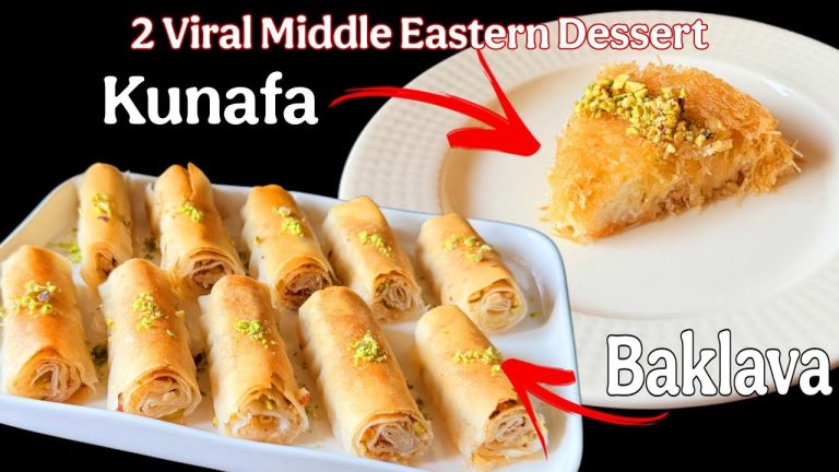 2 Viral Middle Eastern Dessert in Easy Steps | Easy Dessert Recipes | Baklava Recipe | Kunafa Recipe