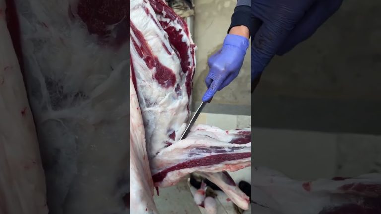 Satisfying Meat Cutting ✨ | Perfect Knife Skills #bbq #shorts #bbqmeat #bbqfoodbeefusa