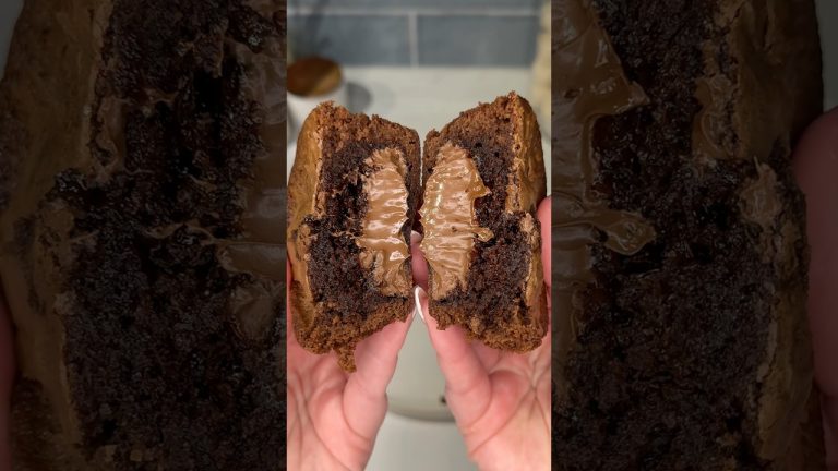 viral nutella stuffed brownies recipe 🍫 #shorts #recipe #dessert #chocolate #nutella #brownie #food