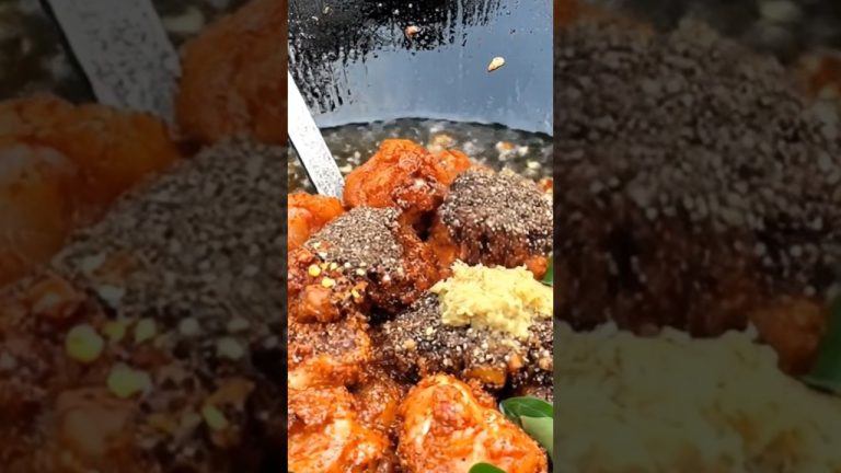 Black Pepper Chicken Fry 🔥🤯| Insane Sizzle & Crunch #shorts