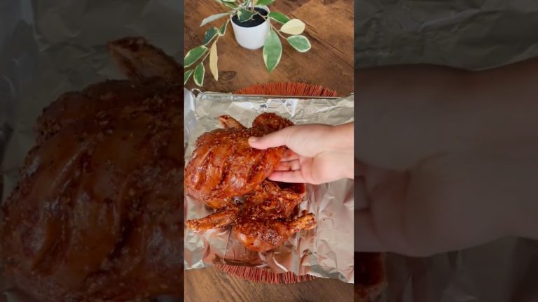 Juicy, Tender Easy Chicken Roast in 20 sec ( Baked in Air fryer Recipe) #viral #viralshorts #shorts