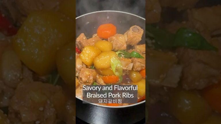 How to Make Easy Korean Braised Pork Ribs #shorts
